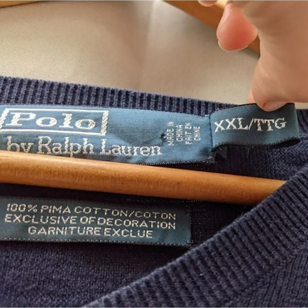 Polo by Ralph Lauren 100% pima cotton all season pullover sweater soft s…